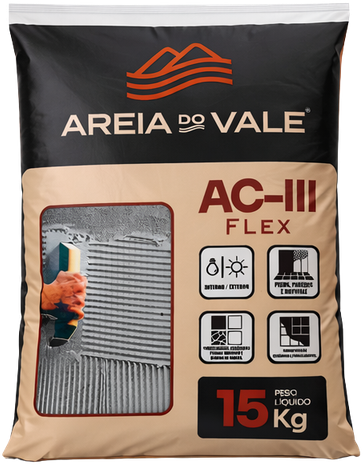 Embalagem Kiargamassa AC-III da Areia do Vale